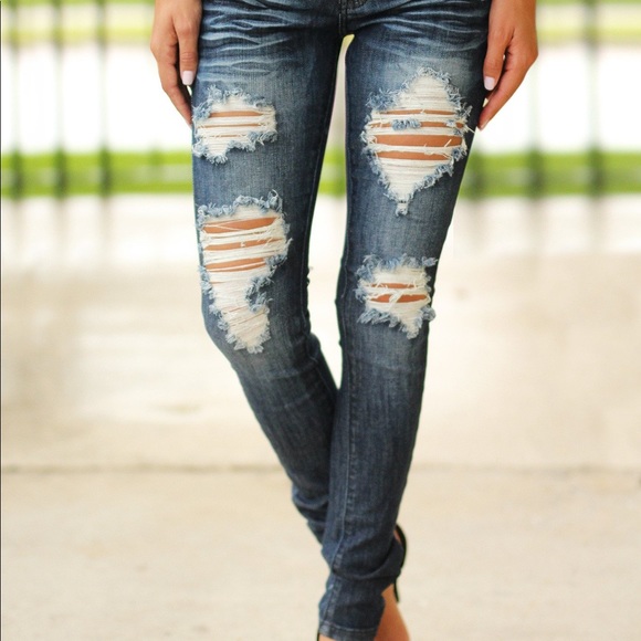 Rock & Republic Denim - NWOT Crazy B#@!H destroyed Jeans by Rock& Republic